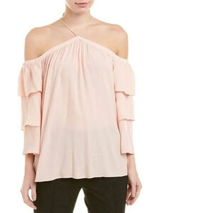 NWT 1. State Pink Off Shoulder Ruffle Blouse M